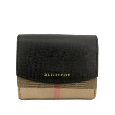 Usado, Carteira dobrável de couro BURBERRY Nova Check lona/2X0491 comprar usado  Enviando para Brazil