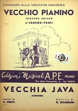Spartito VECCHIO PIANINO - VECCHIA JAVA Edizioni A.P.E. 1952 na sprzedaż  Wysyłka do Poland