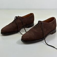 Usado, Sapatos masculinos de camurça Cole Haan feitos em banco 7,5 biqueira marrom feita na Inglaterra couro comprar usado  Enviando para Brazil
