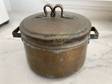 Used, Vintage Antique Copper Primitive Pot with Lid and Handles for sale  Shipping to Canada