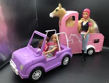  Steffi Love Horse Trailer interactive horse +Barbie dolls Bundle  for sale  TELFORD