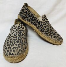 Zapatos alpargatas Free People para mujer talla 8 cuero genuino estampado de leopardo informales segunda mano  Embacar hacia Argentina