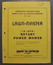 Cortadora de césped original 1960 OMC Lawn Master 18" manual del dueño modelo T1087 P/N 403052-0, usado segunda mano  Embacar hacia Mexico