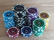 100 fichas de póquer láser profesional "Poker Chip" para maleta de póquer set de póquer núcleo de metal excelente, usado segunda mano  Embacar hacia Argentina