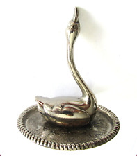 Soporte de anillo de cisne chapado en plata vintage, usado segunda mano  Embacar hacia Argentina
