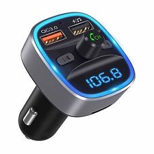 Transmissor para carro Bluetooth USB QC3.0 MP3 alto-falante chamada cartão TF LED comprar usado  Enviando para Brazil