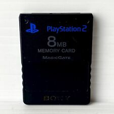 Genuine Official Sony Black 8MB Memory Card - Playstation 2 PS2 - Tested for sale  Shipping to South Africa