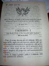 Regio decreto 1879 usato  Italia