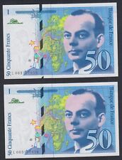 Lot billets francs d'occasion  Expédié en Belgium