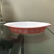 Used, JAJ Pyrex Gaiety Pink On White Daisy Oval Serving Dish for sale  Shipping to South Africa