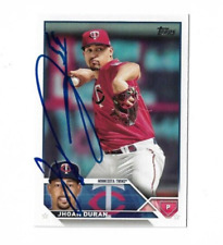 Tarjeta Topps de los Mellizos de Minnesota JHOAN DURAN 2023 firmada #218, usado segunda mano  Embacar hacia Mexico