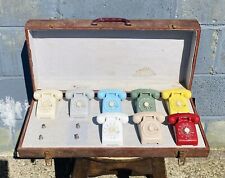 Vintage Miniature Coloured Salesman’s Telephone Suitcase Sample Set for sale  Shipping to South Africa