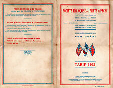 Catalogue 1931 filets d'occasion  France
