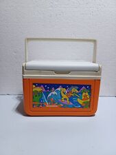 Nickelodeon Vintage 1991 MTV Coleman Flip Top Cooler Ice Box Orange for sale  Shipping to South Africa