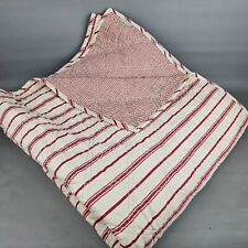 Pottery Barn Red Ticking Stripe King Quilted Blanket Comforter EUC for sale  Shipping to South Africa