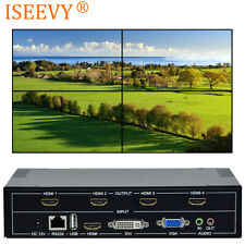Controlador de vídeo parede TV 4 canais 2x2 1x3 1x2 HDMI DVI VGA processador de vídeo USB comprar usado  Enviando para Brazil