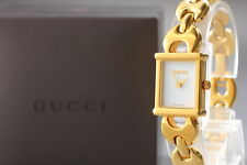 Usado, [Exc+5] Relógio feminino Gucci 1800L ouro quartzo mostrador branco cinto de troca do Japão comprar usado  Enviando para Brazil
