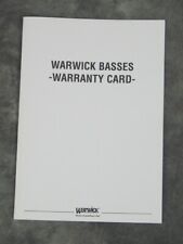 Warwick basses warranty for sale  Livonia