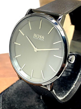 Relógio masculino Hugo Boss 1513826 quartzo skyliner mostrador preto malha pulseira de aço 40mm comprar usado  Enviando para Brazil