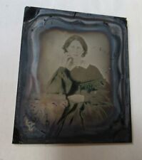 Placa de vidro antiga foto colorida Ambrotipo mulher, usado comprar usado  Enviando para Brazil