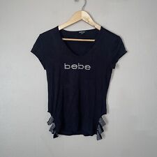 Top Bebe Y2K Street Retro M Clásico Negro Logotipo Elastizado Mangas Cortas segunda mano  Embacar hacia Argentina