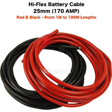 BATTERY STARTER WELDING CABLE 16/20/25/35/50MM 110 170 AMP RED BLACK AUTO CAR for sale  Shipping to South Africa