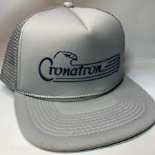 Vintage Cronatron Welding Silver/Gray Mesh Foam Snapback Trucker Hat Sportsman for sale  Shipping to South Africa