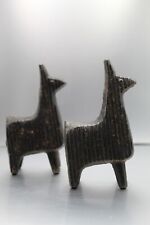 Pair 2 Corrugated Cast Iron Llama Paperweight Figurines 771g for sale  Shipping to South Africa