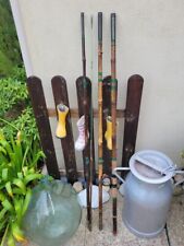 Occasion, Canne à pêche bambou moulinet vintage  5 m 4 brins d'occasion  Plonéour-Lanvern