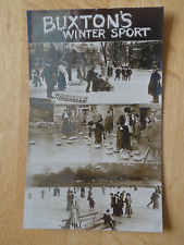 1910 Posted Real Photo Postcard  BUXTON'S WINTER SPORT Buxton, Derbyshire for sale  TROWBRIDGE