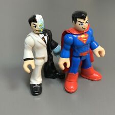 2 piezas figuras juguetes de dos caras y Super Man de Fisher Price Imaginext DC Super Friends  segunda mano  Embacar hacia Argentina