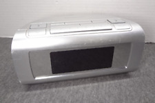 Brookstone 4521 TimeSmart Self Setting Dual Wake Digital Alarm Clock Radio NO AC, used for sale  Shipping to South Africa