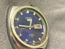 relógio de pulso SEIKO 6119 8340 aço inoxidável automático 21 joias mostrador azul JAPÃO comprar usado  Enviando para Brazil