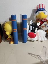 Usado, Ultra Raro Antigo Sylvester & Tweety Bird Bookends Looney Tunes Cat 94 Warner Bros comprar usado  Enviando para Brazil