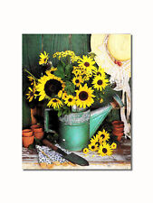 Sunflowers in Watering Can #3 Garden Shed Wall Picture 8x10 Art Print for sale  Springdale