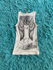 Camiseta Regata Rock Rose Gothic Y2k Affliction Angel Wings Strass comprar usado  Enviando para Brazil