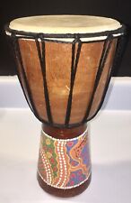 6in African Djembe Drum Hand-Carved Wood Goat-Skin Traditional African for sale  Shipping to South Africa