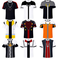 T-shirt Kingdom Hearts 3D cosplay Sora Aqua Axel sport fitness magliette top usato  Spedire a Italy