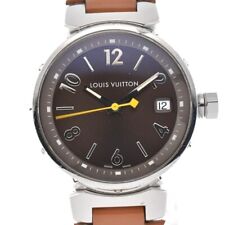 Relógio feminino Louis Vuitton Tambour Q13114 data mostrador marrom quartzo P#129930 comprar usado  Enviando para Brazil