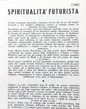 1931 spiritualità futurista usato  Magenta