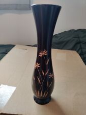 Wooden Bud Vase Hand Carved 12” Tall for sale  Shipping to South Africa