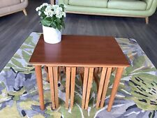 MID CENTURY VINTAGE POUL HUNDEVAD DANISH SCANDI DESIGN TEAK NEST OF FOUR TABLES, used for sale  Shipping to South Africa