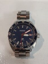 Fossil Men's Breaker Diver 20 ATM Watch FS5048 Stainless Steel Blue Dial for sale  Shipping to South Africa