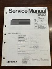 Quasar BS108 amplificador de alta potência manual de serviço reparo diagramas OEM comprar usado  Enviando para Brazil