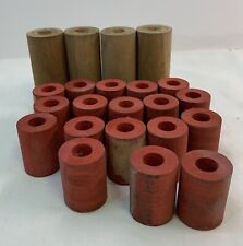 Vintage Itstix Round Wood Red Natural Block Lot of 22 Craft Repurpose 1.5 - 3”, used for sale  Shipping to South Africa