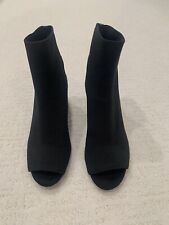 Steve Madden Black Sock Bootie, Open Toe/Ankle 7.5 EUC for sale  Shipping to South Africa
