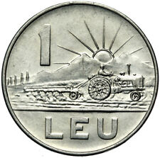 Rumunia - Republika Socjalistyczna 1948-1989 - moneta - 1 lej 1963 pług ciągnika na sprzedaż  PL