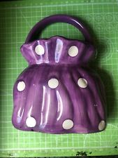 Purple Handbag Wall Hanging Pot, used for sale  RAMSGATE