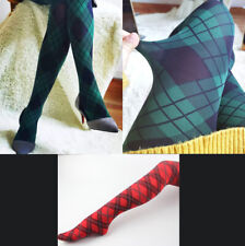 Plaid Tartan Patterned Opaque Red and Green Tights Size 12-16UK for sale  Shipping to South Africa