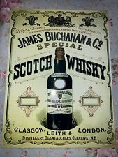 Letrero especial de whisky escocés James Buchanan 16 x 12 segunda mano  Embacar hacia Argentina